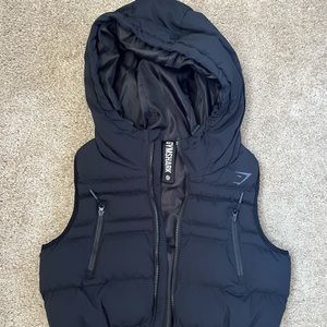 Gymshark Black Puffer Vest NEW